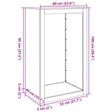 Firewood Rack 60x40x100 cm Weathering Steel 850995