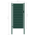 ZNTS Fence Gate PVC and Steel 164x100 cm Green 145230