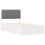 Bed Frame with Upholstered Headboard Light Grey 100 x 200 cm 877793