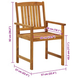 Garden Chairs 4 pcs Solid Acacia Wood 311848