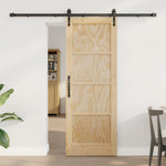 Sliding Door ORKDAL Brown 73.5 x 198.5 cm Solid pine wood 3333802