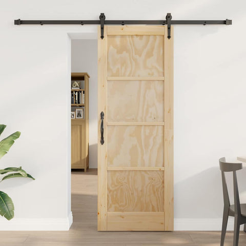 Sliding Door ORKDAL Brown 73.5 x 198.5 cm Solid pine wood 3333802