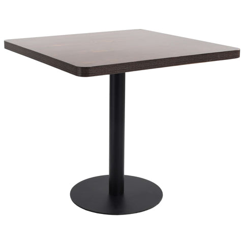 Bistro Table Dark Brown 80X80 cm MDF 286434