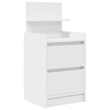Bedside Cabinets with 2 Drawers 2 pcs White 38x34x80 cm 861356