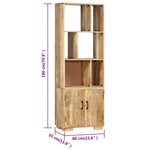 Bookshelf 60x35x180 cm Solid Mango Wood 247481