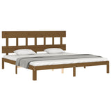 Bed Frame without Mattress Honey Brown 200x200 cm Solid Wood Pine 3193619
