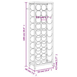 ZNTS Wine Rack for 27 Bottles Black 34x18x100 cm Wrought Iron 358365