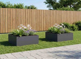 Garden Planter 2 pcs Anthracite 100 x 100 x 40 cm 8005125