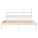 Bookcase Bed without Mattress White 180x200 cm Super King Solid Wood Pine 3322569