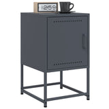 ZNTS Bedside Cabinets 2 pcs Anthracite 36x39x60.5 cm Steel 846451