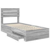 Bed Frame with Drawer with Headboard Manual Engineered Wood 3411688