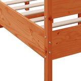 Bed Frame without Mattress Wax Brown 120x190 cm Small Double Solid Wood Pine 3216401