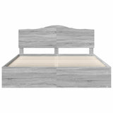 Bed Frame Grey Sonoma 180 x 200 cm Solid Pine Wood 3413277