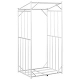 Firewood Rack with Rain Cover 100x80x200 cm Galvanised Steel 4104950