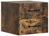 Wall-Mounted Bedside Cabinet 2 pcs Smoked Oak 34.5 x 33 x 40 cm 898646