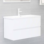 ZNTS Bathroom Furniture Set White Engineered Wood 3071684