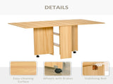 Folding Dining Table, Drop Leaf Table for Small Spaces, Foldable Rectangular Tabletop with Storage T3398P378092