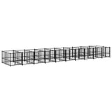 Outdoor Dog Kennel Steel 18.77 m 3124587