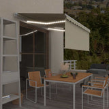 Manual Retractable Awning with Blind&LED 3x2.5m Cream 3069262