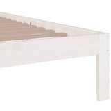 Bed Frame without Mattress White Solid Wood 160x200 cm 814765