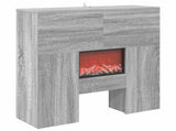 Electric Fireplace Grey Sonoma 75 x 24.5 x 75 cm 8020773
