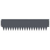 Lawn Edging 20 pcs 103 x 25 cm metal Anthracite 8008294