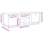 TV Cabinet Sonoma Oak 120x34x37 cm Engineered Wood 801164
