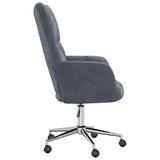 Relaxing Chair with Wheel Dark Grey 69 x 61.5 x 102 cm Velvet 42022457