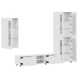 TV Cabinet Set with Drawer FLORIN 3 pcs White Engineered Wood 3397944