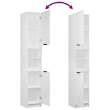 3 Piece Bathroom Cabinet Set White Engineered Wood 3115876