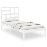 Bed Frame without Mattress White Solid Wood 90x200 cm 3105936