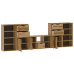 5 Piece TV Units with Storage ODDA Solid Wood Pine 3365376