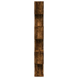 Room Divider Bookcase 6-Tier Smoked Oak 70x24x193 cm Engineered Wood 858088