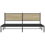 Metal Bed Frame without Mattress Sonoma Oak 200x200 cm 3301359