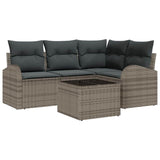 Garden Sofa Set Grey Poly Rattan 3346029