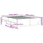 Bed Frame without Mattress Grey Sonoma 120x200 cm Engineered Wood 3295665