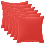Cushion with Pillow HEERLEN 6 pcs Red Polyester 926672