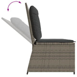 Garden Bench Grey Poly Rattan 3394469
