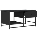 Coffee Table Black 85.5x51x45 cm Engineered Wood 835339