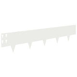 Lawn Edging 10 pcs 100 x 20 cm Steel White 8008578