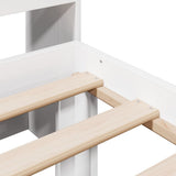 Bookcase Bed without Mattress White 90x200cm Solid Wood Pine 3322791