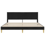 Bed Frame with Headboard Black 180 x 200 cm Fabric 42027617