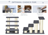 4-Step Cat Tree with Sisal Scratching Post Designed for Accessing High Beds 83834493