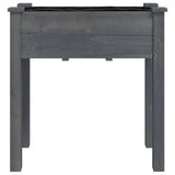 Planter with Liner Grey 71x37x76 cm Solid Wood Fir 364232