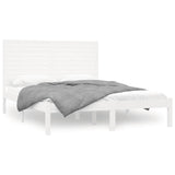 Bed Frame without Mattress White 140x200 cm Solid Wood 3104609