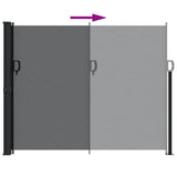 Retractable Side Awning Black 160x600 cm 4004519