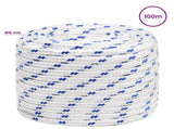 Multipurpose Utility Rope 16 mm 100 m White and Blue PP 3472856