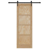 Sliding Door ORKDAL Brown 73.5 x 211 cm Solid Pine Wood 3333776