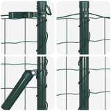 Welded Wire Fence with Concrete Base 25 x 0.8 m 3350858