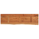 ZNTS Wall Shelf 110x30x3.8 cm Rectangular Solid Wood Acacia Live Edge 370289